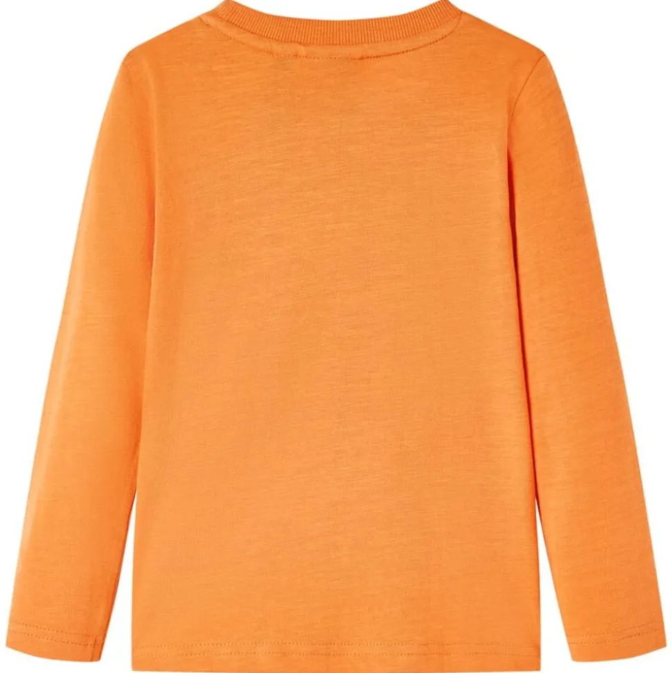 Kindershirt met lange mouwen 92 donkeroranje