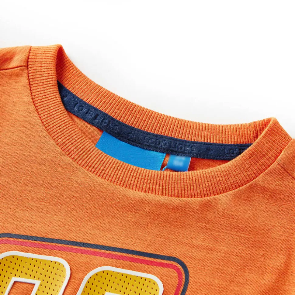 Kindershirt met lange mouwen 92 donkeroranje