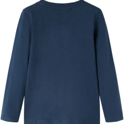 Kindershirt met lange mouwen 104 gemêleerd marineblauw
