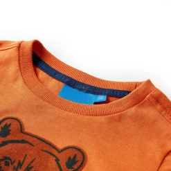 Kindershirt met lange mouwen 92 donkeroranje