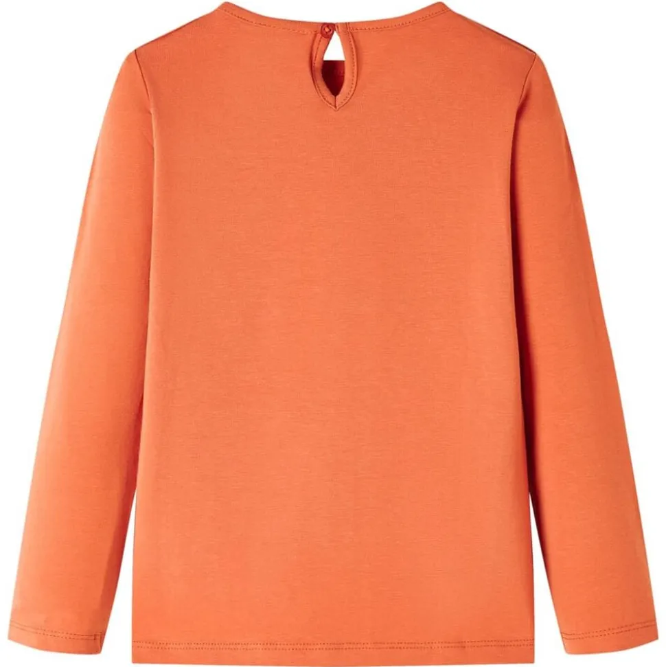 Kindershirt met lange mouwen 116 oranjebruin