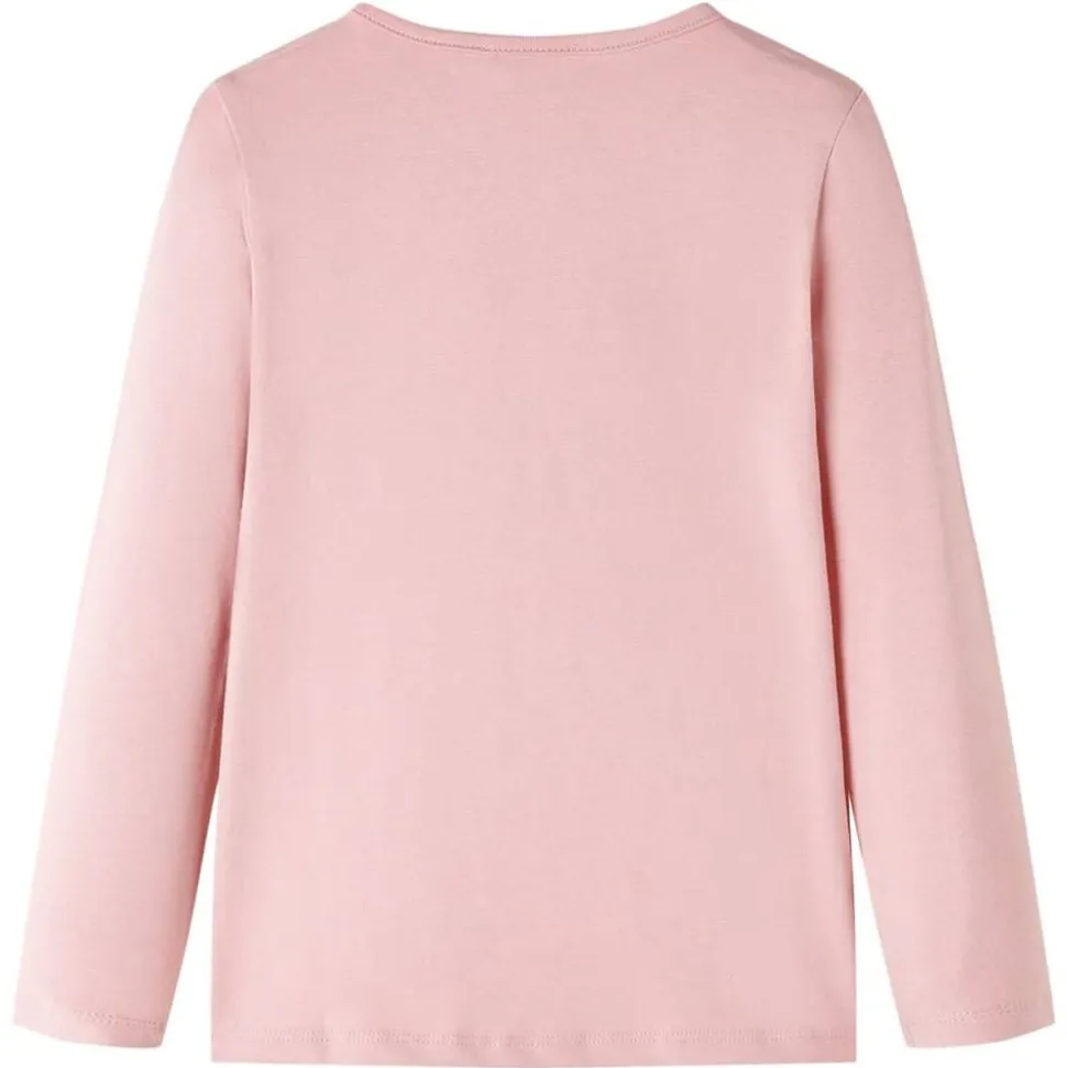 Kindershirt met lange mouwen 92 lichtroze