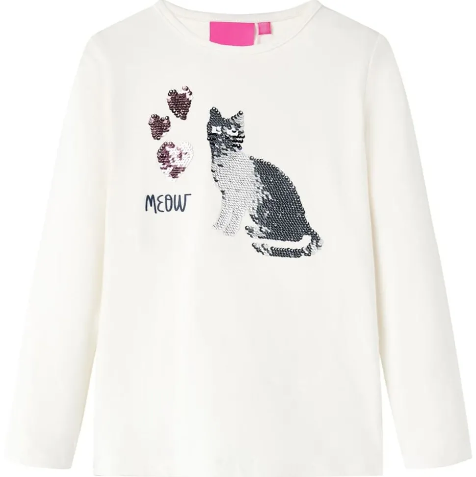 Kindershirt met lange mouwen 104 ecru