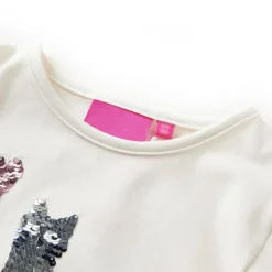 Kindershirt met lange mouwen 104 ecru
