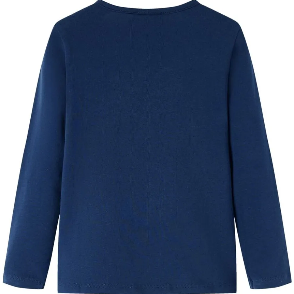 Kindershirt met lange mouwen 92 marineblauw