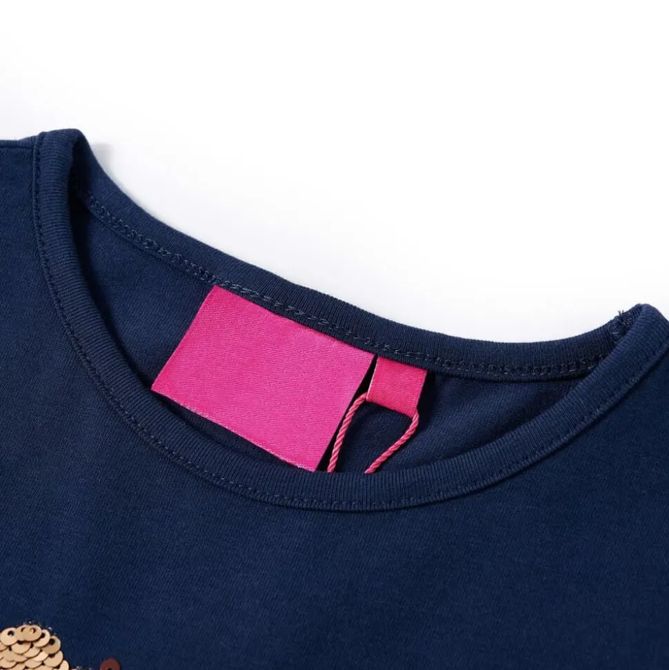 Kindershirt met lange mouwen 92 marineblauw