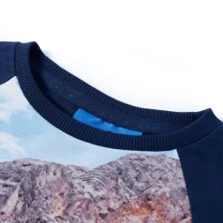 Kindershirt met lange mouwen 104 marineblauw