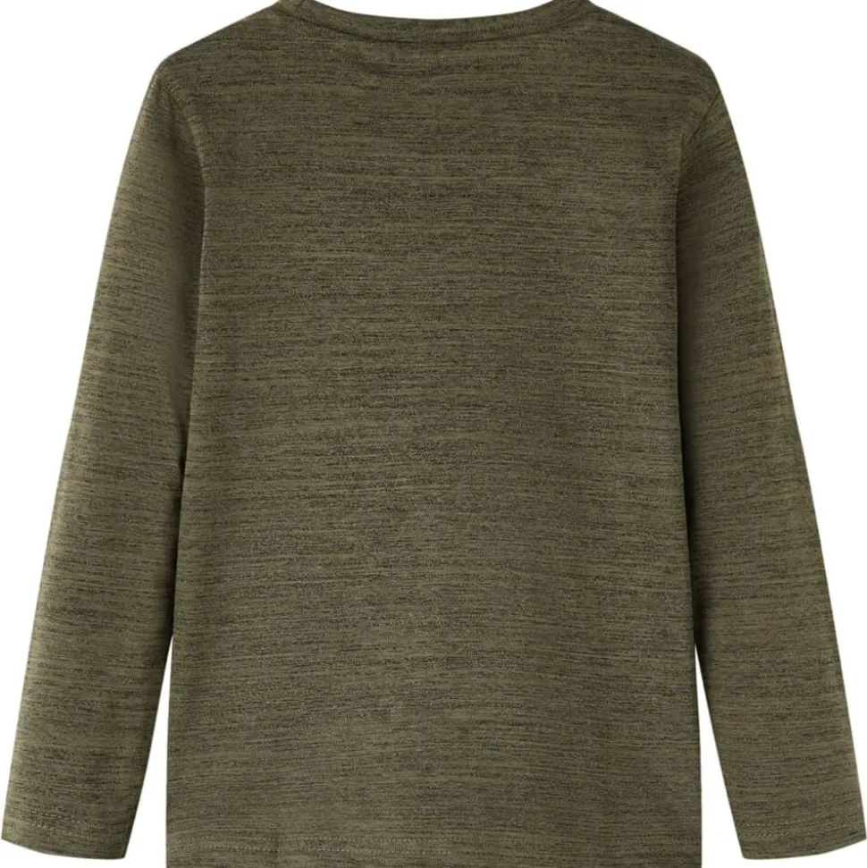 Kindershirt met lange mouwen 92 gemêleerd kakikleurig
