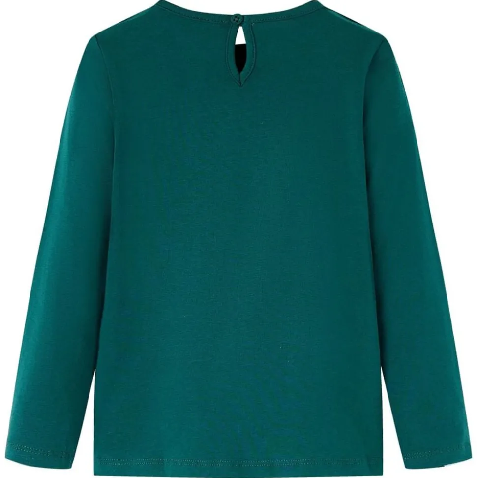 Kindershirt met lange mouwen 92 donkergroen