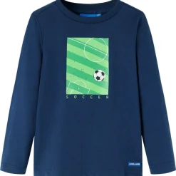 Kindershirt met lange mouwen 104 marineblauw