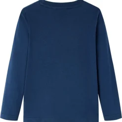 Kindershirt met lange mouwen 104 marineblauw