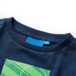 Kindershirt met lange mouwen 104 marineblauw