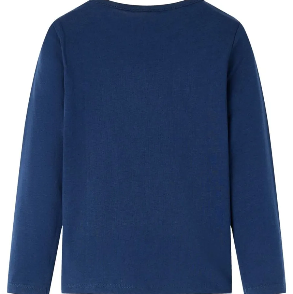 Kindershirt met lange mouwen 104 marineblauw
