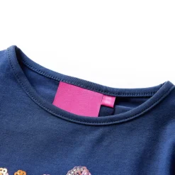 Kindershirt met lange mouwen 104 marineblauw