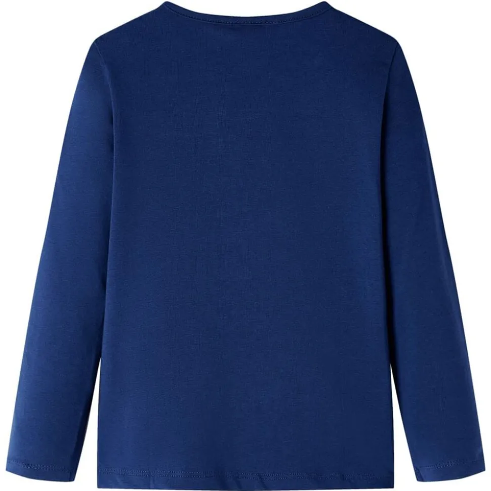 Kindershirt met lange mouwen 104 marineblauw