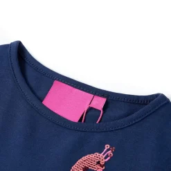 Kindershirt met lange mouwen 104 marineblauw