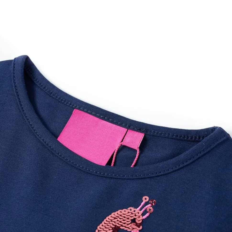 Kindershirt met lange mouwen 104 marineblauw