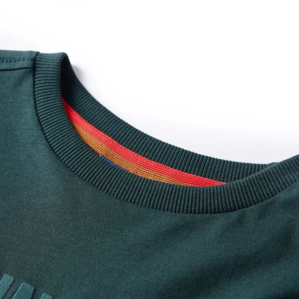 Kindershirt met lange mouwen 104 donkergroen