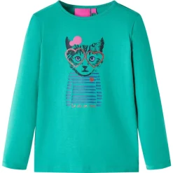 Kindershirt met lange mouwen 104 felgroen