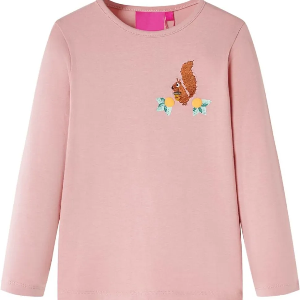 Kindershirt met lange mouwen 104 lichtroze