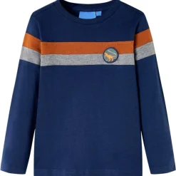 Kindershirt met lange mouwen 104 marineblauw