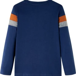 Kindershirt met lange mouwen 104 marineblauw