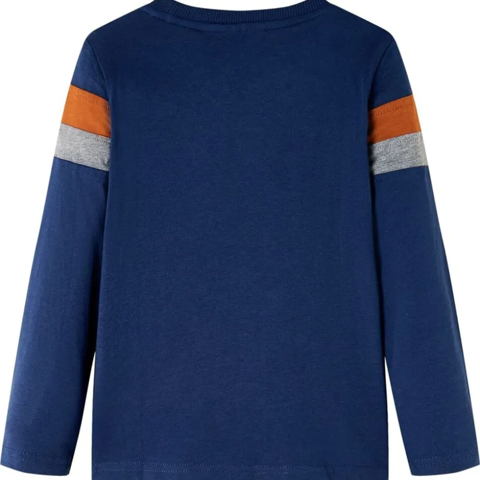 Kindershirt met lange mouwen 104 marineblauw