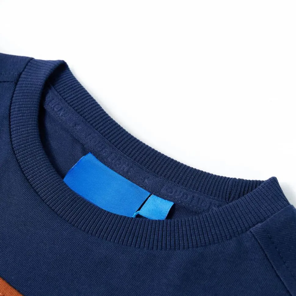 Kindershirt met lange mouwen 104 marineblauw