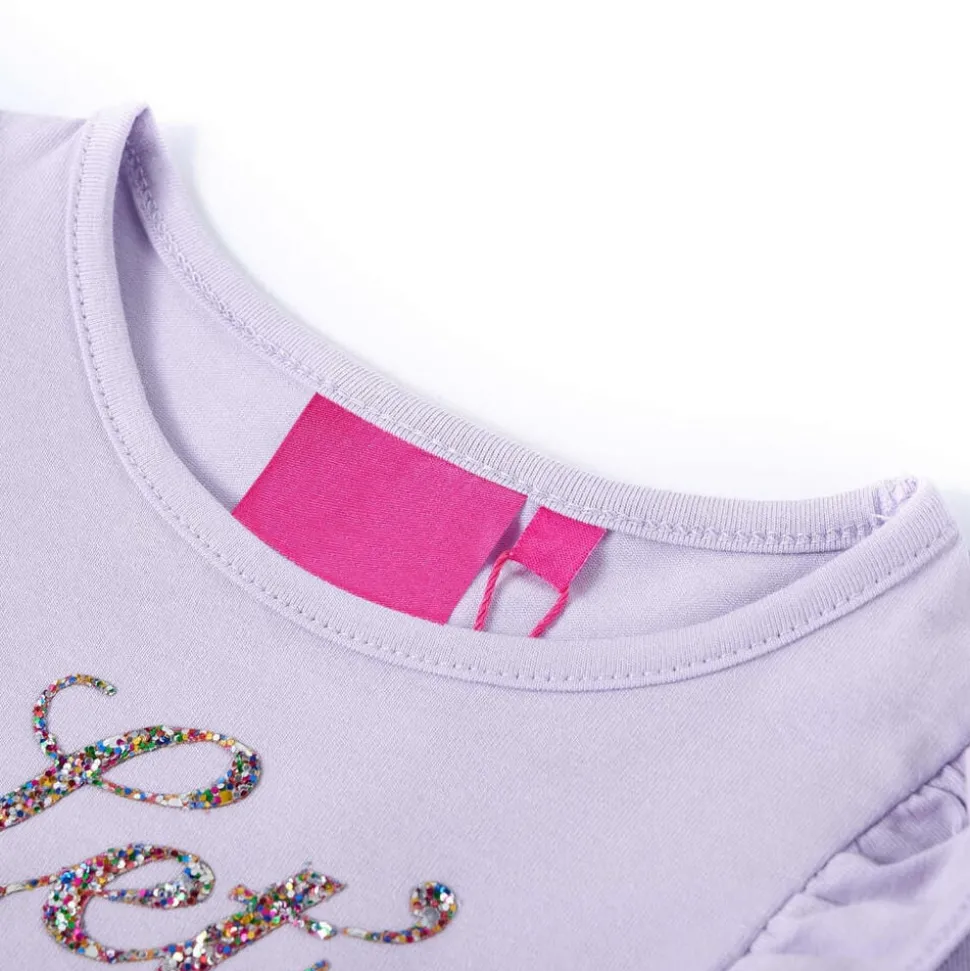 Kindershirt met lange mouwen 104 lichtlila