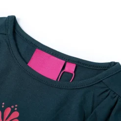 Kindershirt met lange mouwen 104 donkergroen