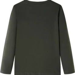 Kindershirt met lange mouwen 104 kakikleurig