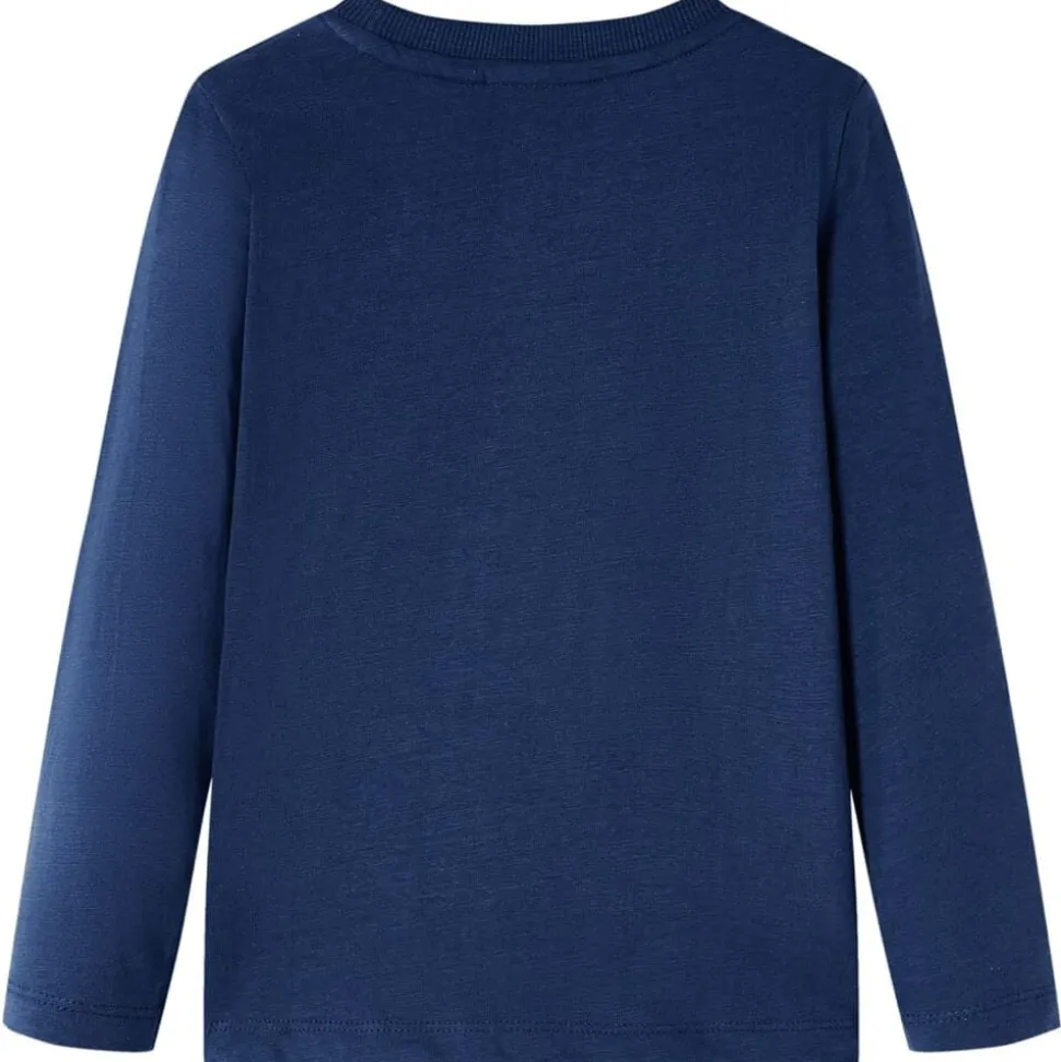 Kindershirt met lange mouwen 140 gemêleerd marineblauw