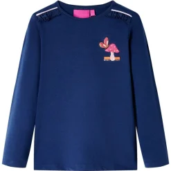 Kindershirt met lange mouwen 104 marineblauw
