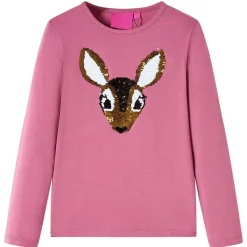 Kindershirt met lange mouwen 92 frambozenkleurig