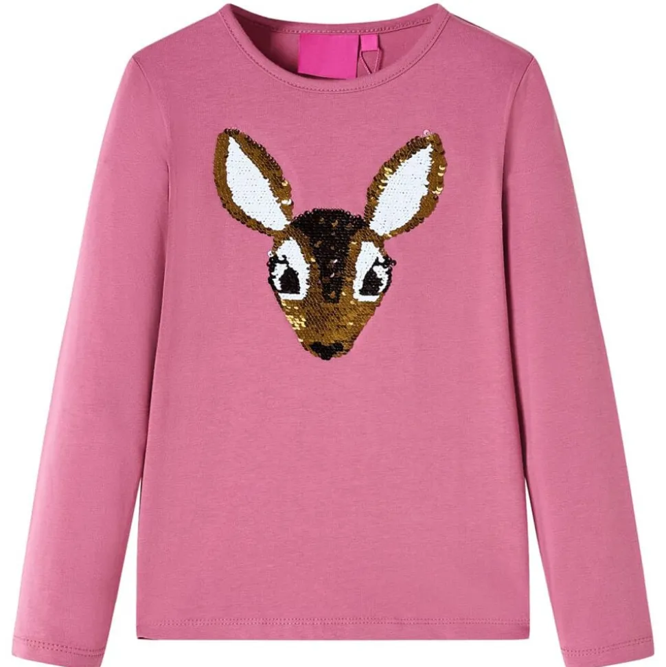 Kindershirt met lange mouwen 92 frambozenkleurig