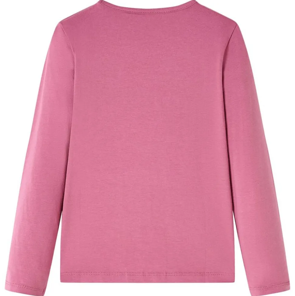 Kindershirt met lange mouwen 92 frambozenkleurig