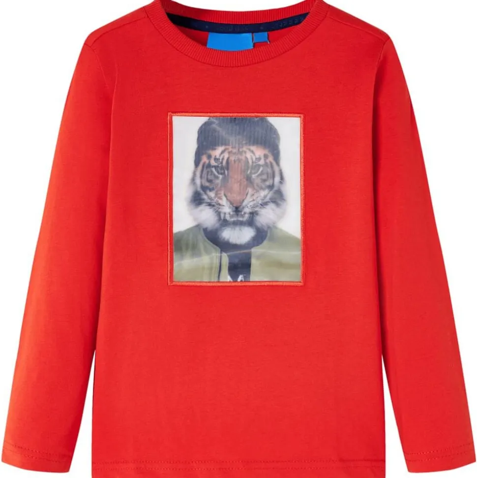Kindershirt met lange mouwen 128 rood