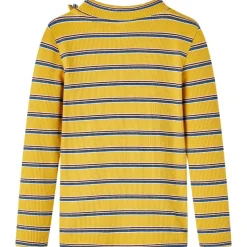 Kindershirt met lange mouwen 140 okerkleurig
