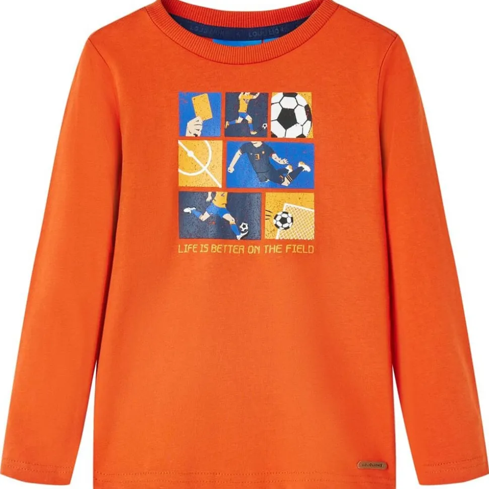 Kindershirt met lange mouwen 92 oranje