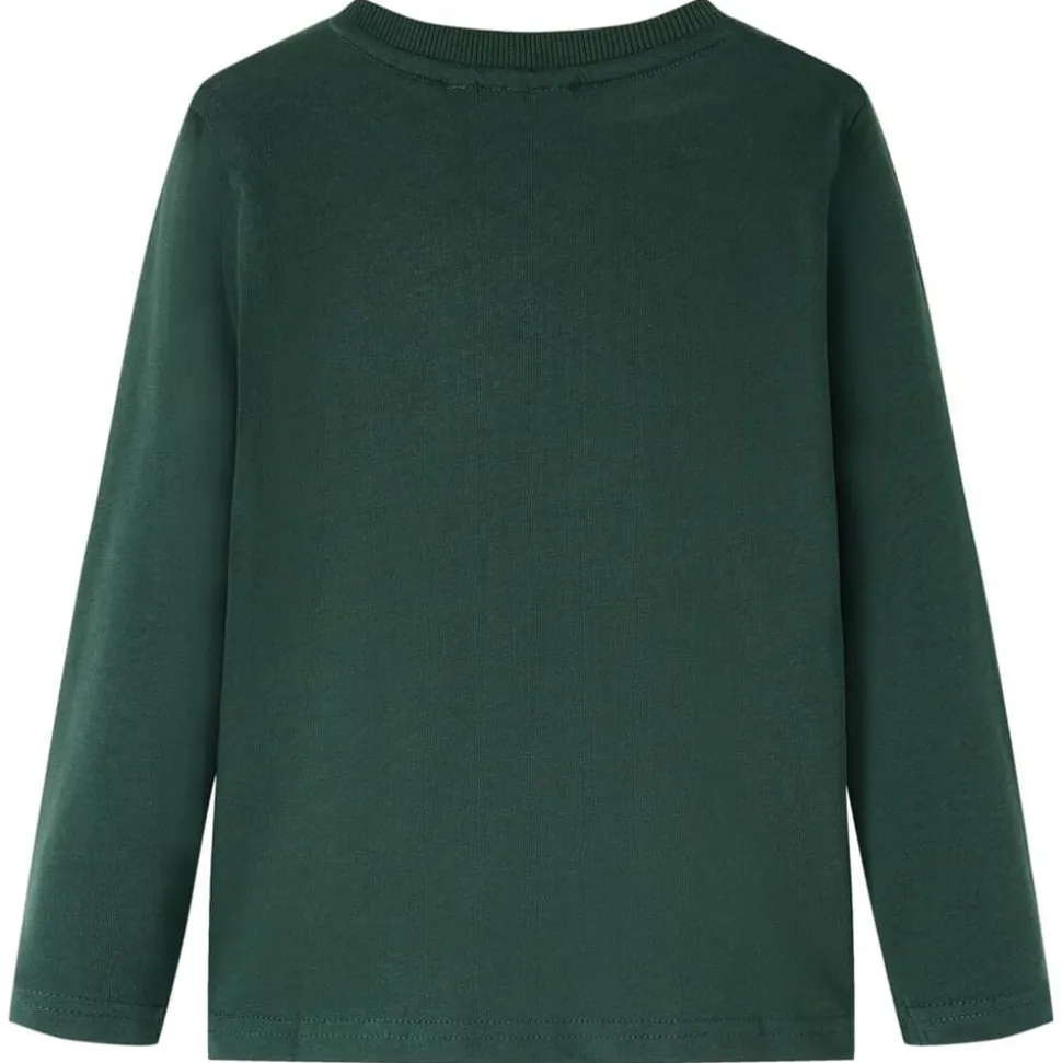Kindershirt met lange mouwen 92 donkergroen