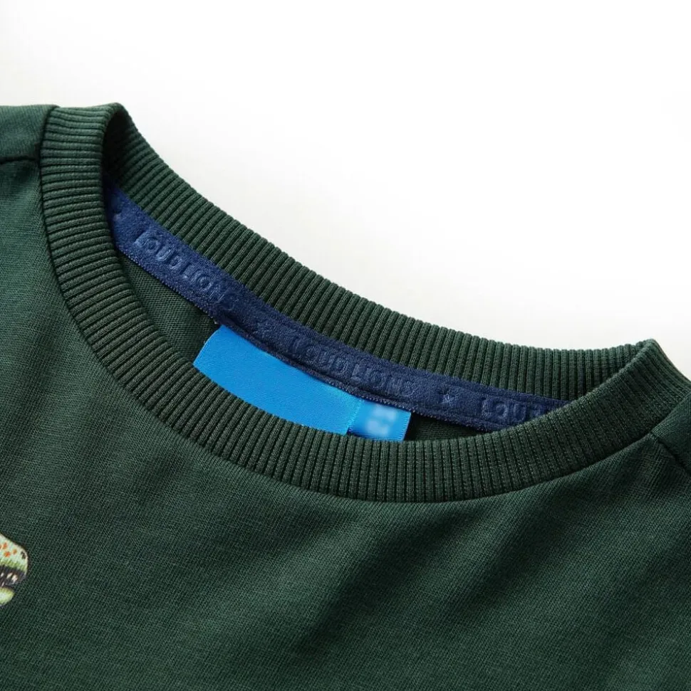 Kindershirt met lange mouwen 92 donkergroen