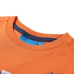 Kindershirt met lange mouwen 92 donkeroranje