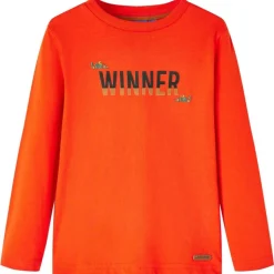 Kindershirt met lange mouwen 104 felroranje