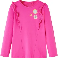 Kindershirt met lange mouwen 104 donkerroze
