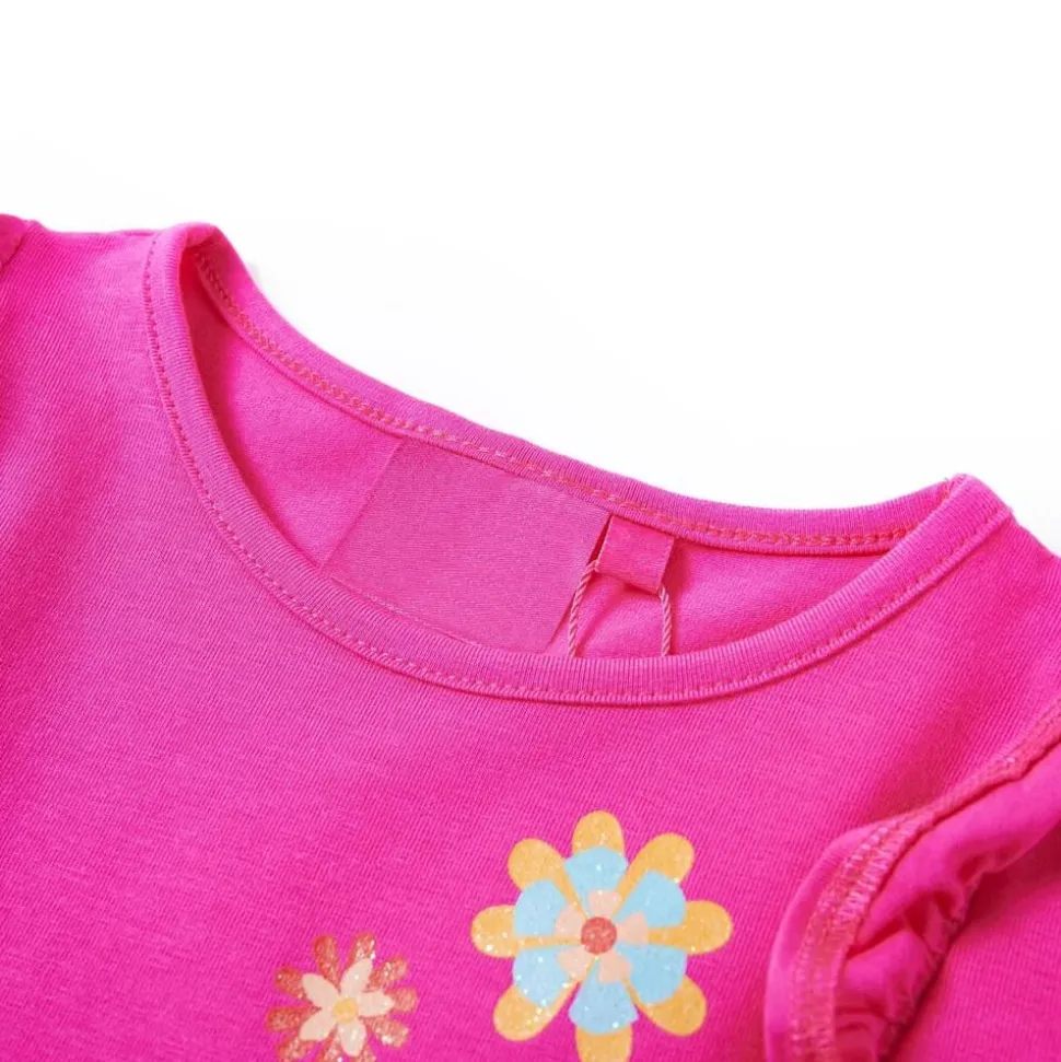 Kindershirt met lange mouwen 104 donkerroze