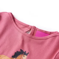 Kindershirt met lange mouwen 104 oudroze