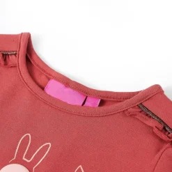 Kindershirt met lange mouwen 104 rozebruin