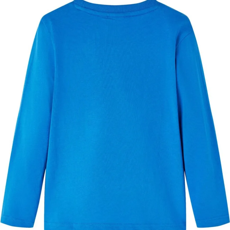 Kindershirt met lange mouwen 116 kobaltblauw