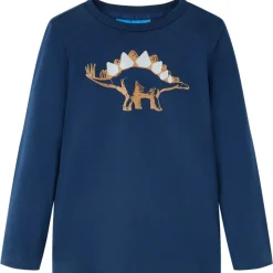 Kindershirt met lange mouwen 104 marineblauw