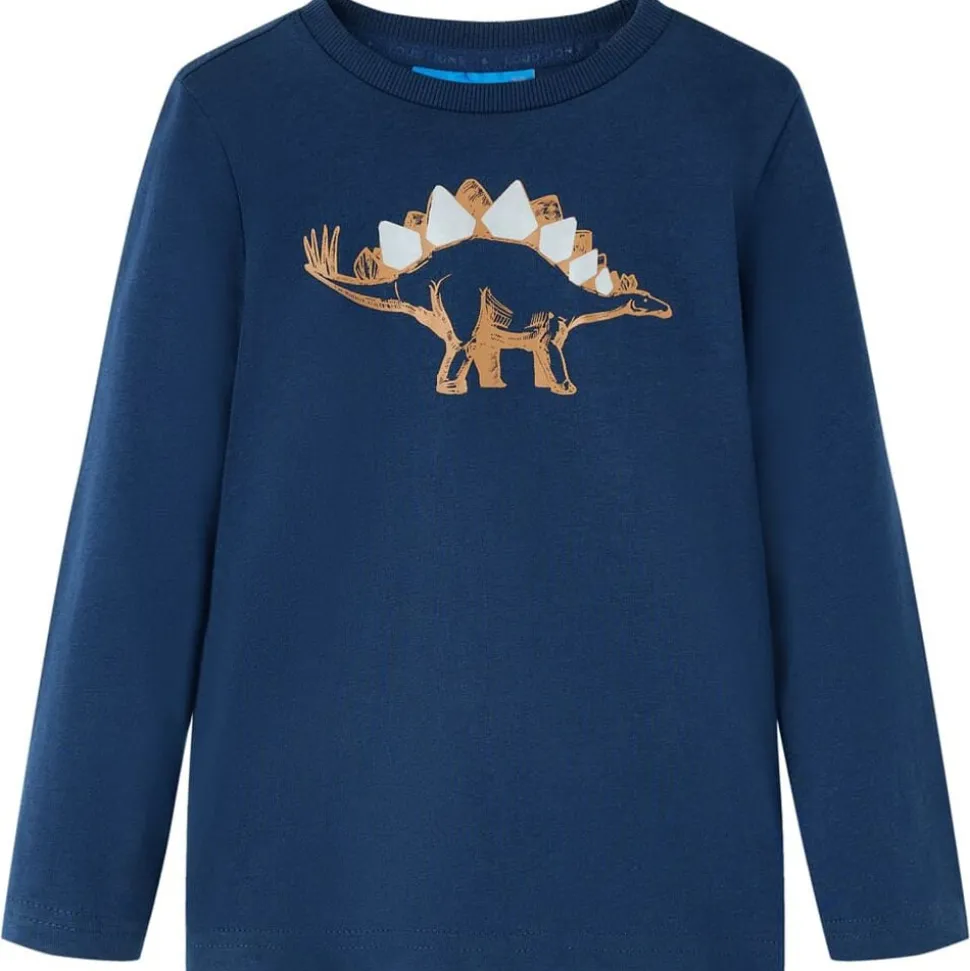 Kindershirt met lange mouwen 104 marineblauw